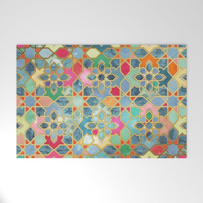 Gilt & Glory - Colorful Moroccan Mosaic Welcome Mat