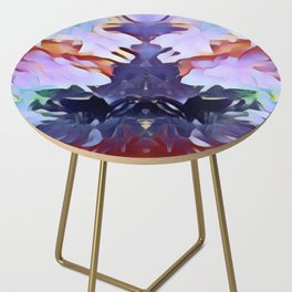 Lilac Alignment Abstract Design Side Table