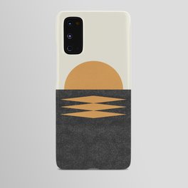 Sunset Geometric Midcentury style Android Case