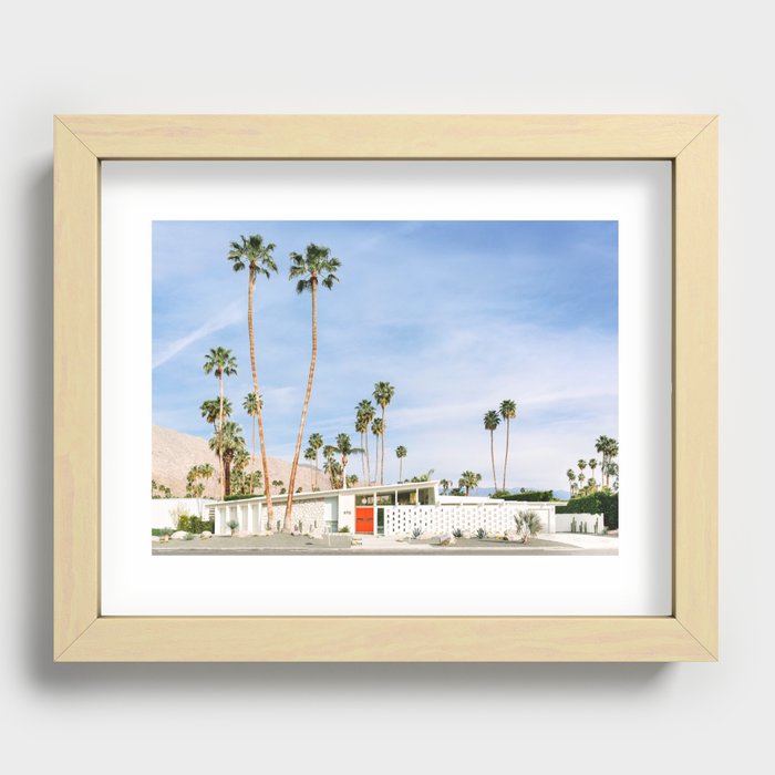 Palm Springs Red Doors Recessed Framed Print