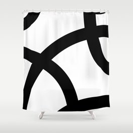 Black and White  Shower Curtain