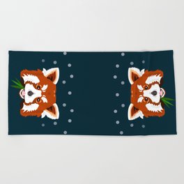 Rascal Red Panda Beach Towel