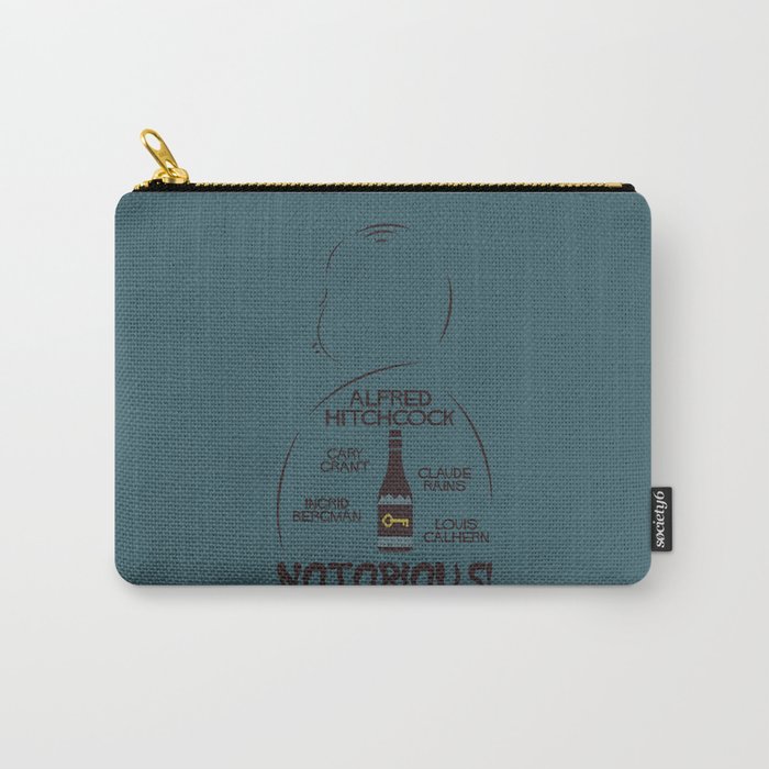 Notorious!, Alfred Htichcock, minimal movie poster, Cary Grant, Ingrid Bergman, classic cinema, film Carry-All Pouch