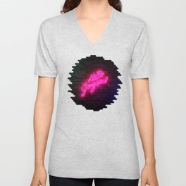 Hello Gorgeous - Neon Sign V Neck T Shirt