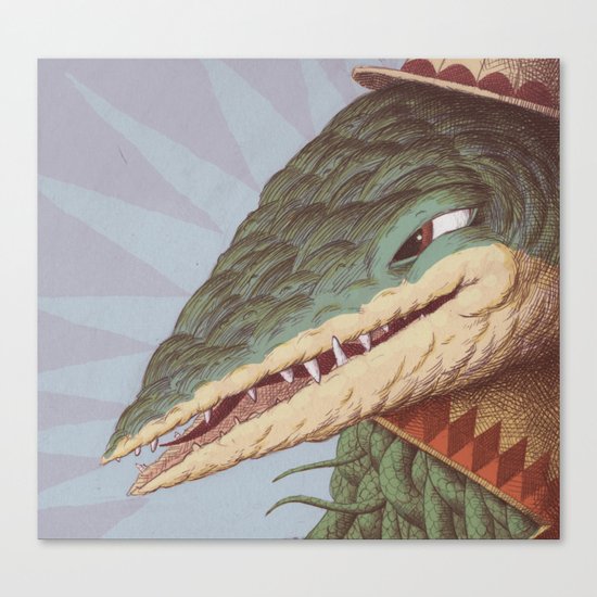 Croc Surprise Canvas Print