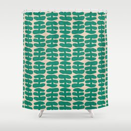 Scandinavian fern pattern 04 Shower Curtain