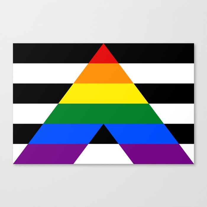 Straight Ally Flag Canvas Print by thearts | Society6