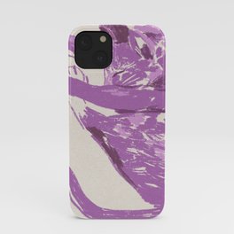 Purple Sleepy Cat iPhone Case