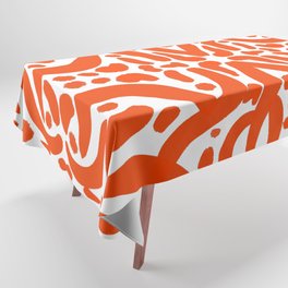 Wild Animal Print Red and White Tablecloth