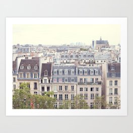 Parisian Roofs from Above Art Print