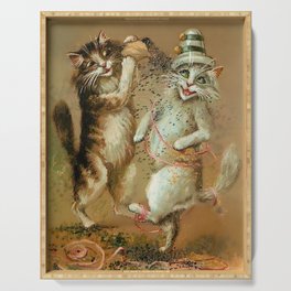 “Cat Party with Confetti” by Maurice Boulanger Serving Tray
