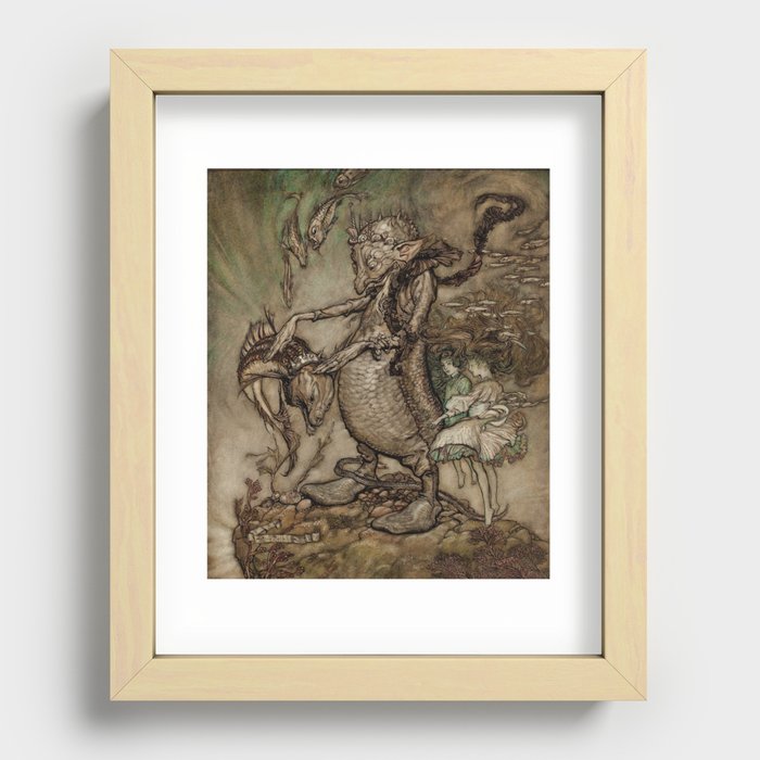 Water goblin and imps Recessed Framed Print