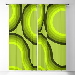 Pattern green waves Blackout Curtain
