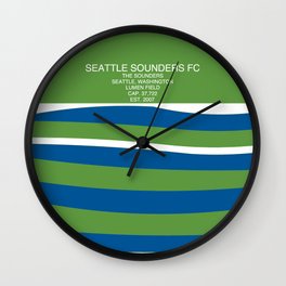 Seattle Sounders Geometric Minimal Design Wall Clock