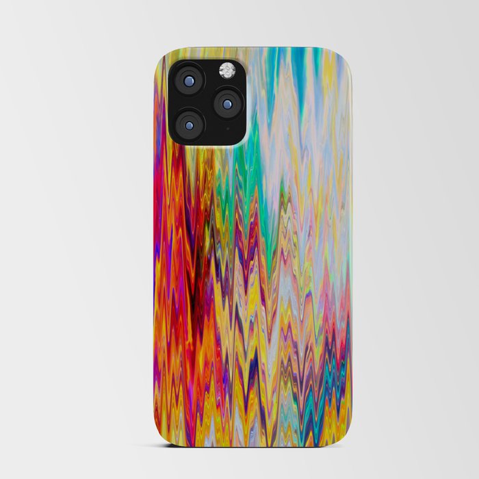 Dripping Zigzag Colors iPhone Card Case