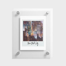 New York City at Night | Vintage Style Photography Floating Acrylic Print