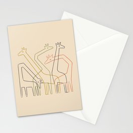 Five Giraffes Stationery Card