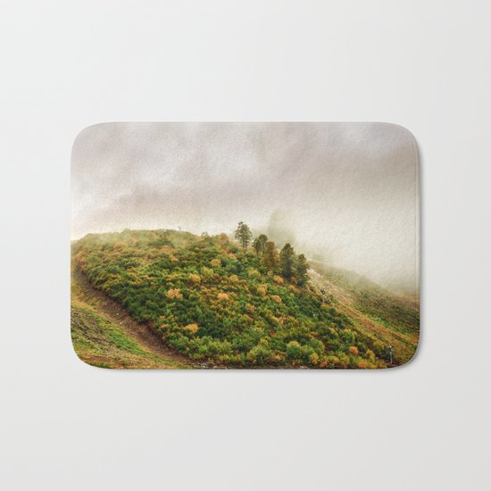 Autumn valley in the cloud Bath Mat