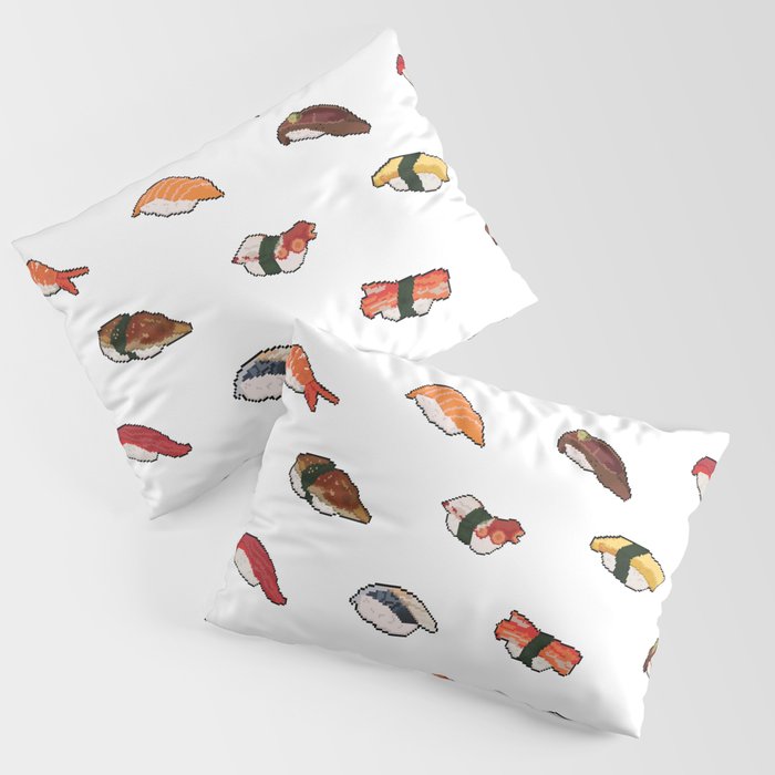 Pixelated Sushi Pillow Sham