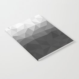 White to Dark Grey Abstract Geometric Triangle Pattern Design Notebook