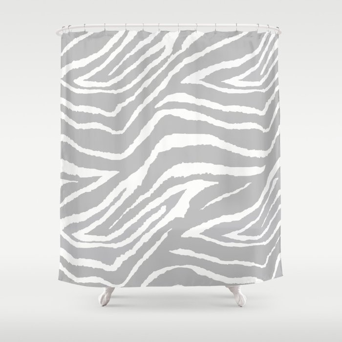 zebra print shower curtain