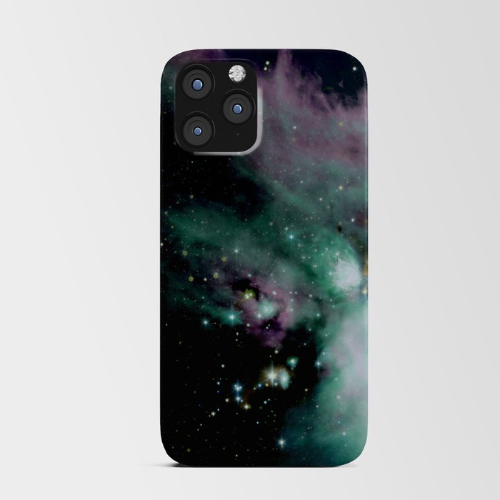 Young Stars In Galactic Dust Cloud purple teal iPhone Card Case