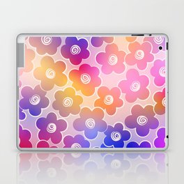 Aura Gradient Flower Pattern Laptop Skin