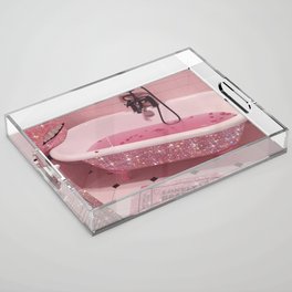 MAGIC BATHROOM | pink | pastel | shower | aesthetic | meme | funny | girly | positive | glitter  Acrylic Tray