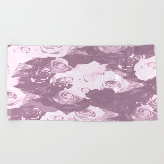 Rose bouquet - beautiful roses from rose garden - vintage style Beach Towel
