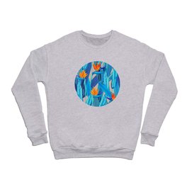 Tropical Garden - Blue Blush Crewneck Sweatshirt