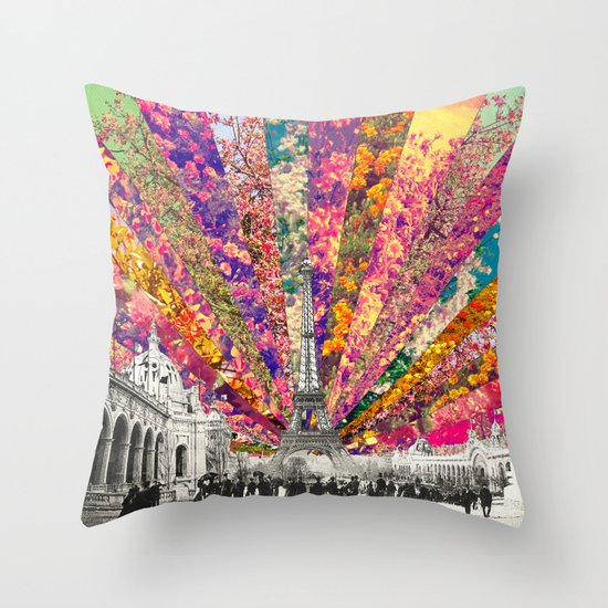 Vintage Paris Throw Pillow