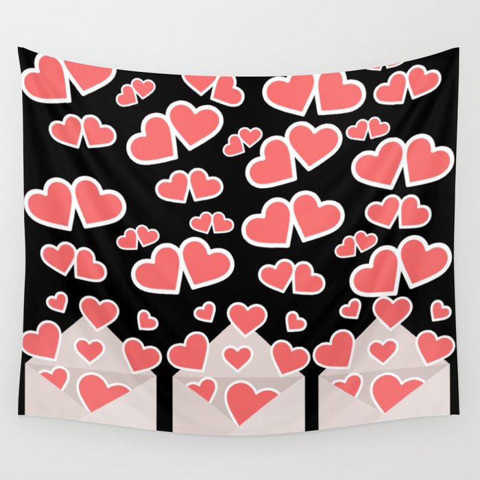 Sending All My Love To You Valentines Day Anniversary Gift Wall Tapestry