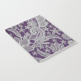 Passion Purple and Silver Paisley Pattern  Notebook