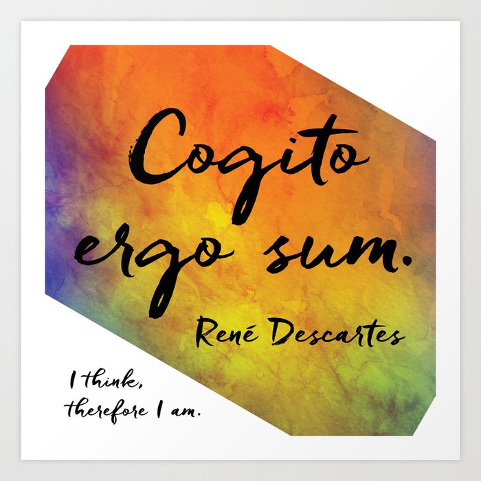 Buy Cogito ergo sum Art Print by Angel K Will. 
