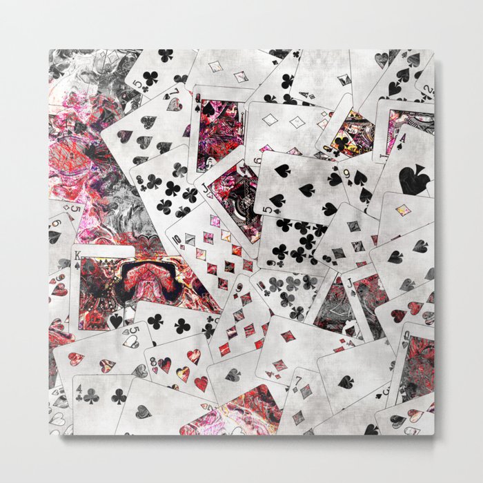 Abstract Playing Cards Digital Art Metal Print By K9printart
