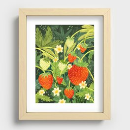 Summer Strawberries Recessed Framed Print