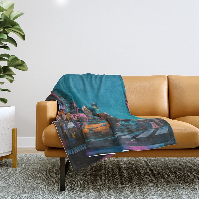 City Lights NYC (Color) Throw Blanket