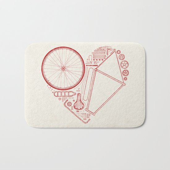 Love Bike Bath Mat