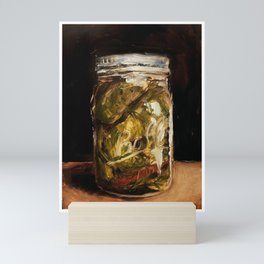 Jar of Dill Pickles  Mini Art Print
