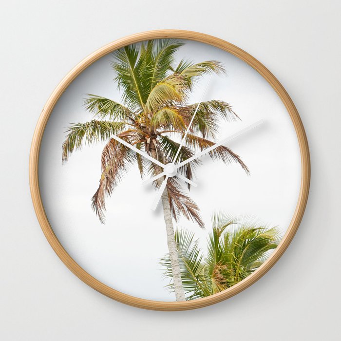 Floridian Palms #1 #tropical #wall #art #society6 Wall Clock