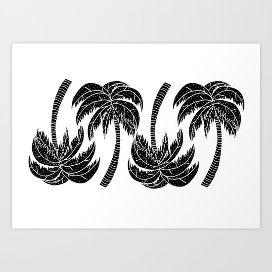 Palmtree Pattern Art Print