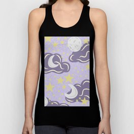 Clouds and Stars pattern Tank Top