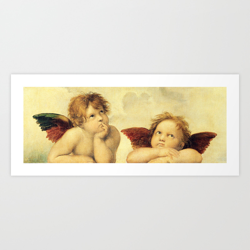 Cherubim Angels Sistine Madonna Raphael Art Print By Purelove