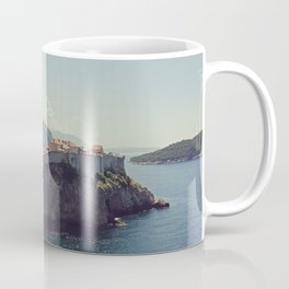 Dubrovnik Ragusa cliffs and ocean | Dalmatian coast of Croatia | Wanderlust Travel Photography Coffee Mug