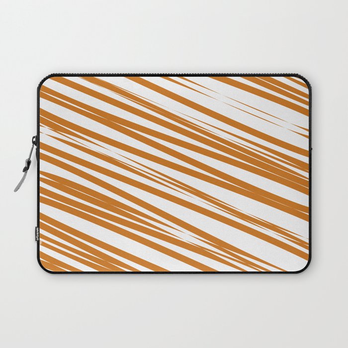  Pumpkin stripes background Laptop Sleeve