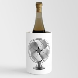 I'm a Fan - Vintage Fan Black and White Minimal Photography Wine Chiller