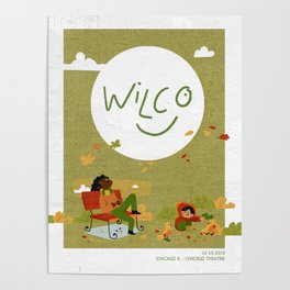 Wilco gig poster. Art Print. Music Poster Poster