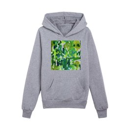 shadows of green Kids Pullover Hoodies