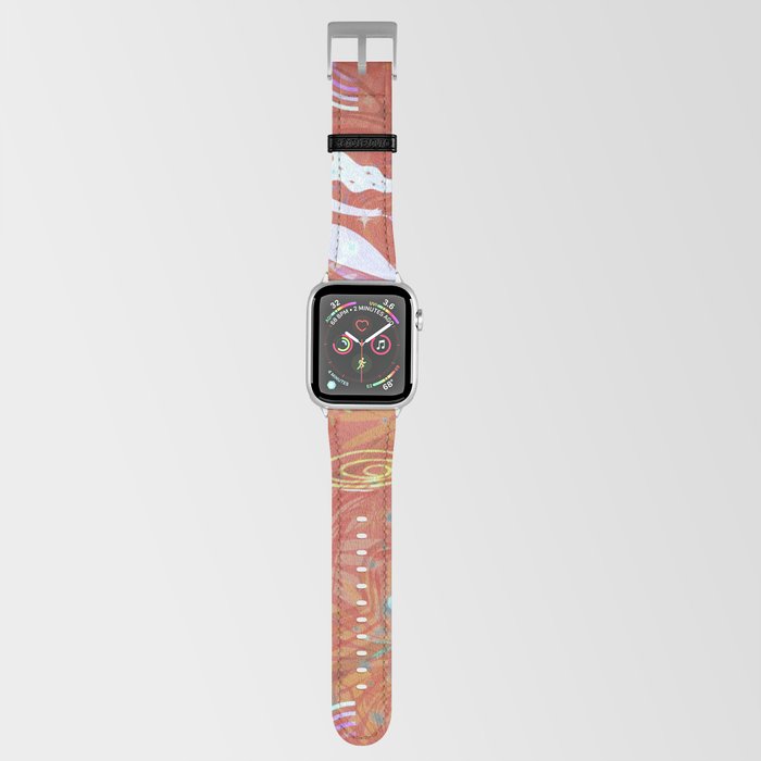Moon goddess in a burnt sunset background  Apple Watch Band