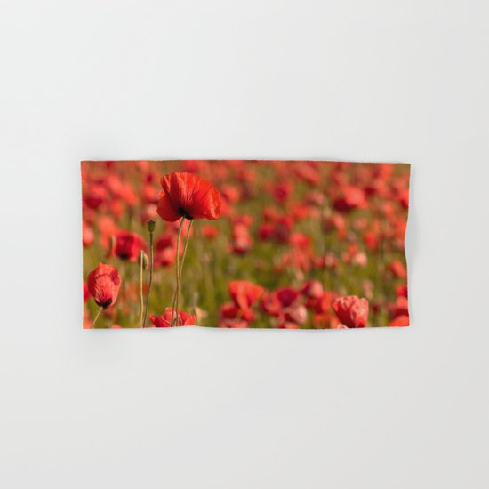 Poppy poppies summer field Hand & Bath Towel